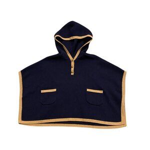 Janie and Jack Baby Girl's Navy Poncho - Size 12-18 months - Like New!